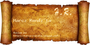 Harcz Renáta névjegykártya